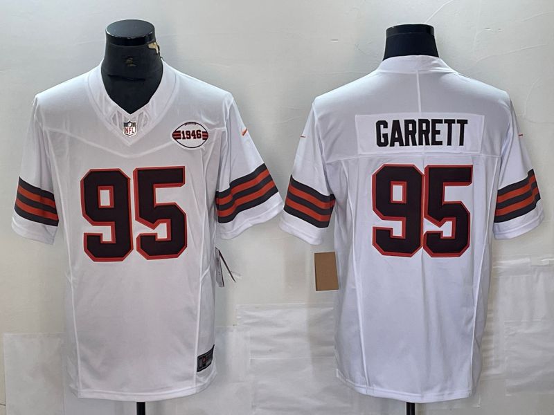 Men Cleveland Browns #95 Garrett White 2023 Nike Vapor Limited NFL Jersey style 2->cleveland browns->NFL Jersey